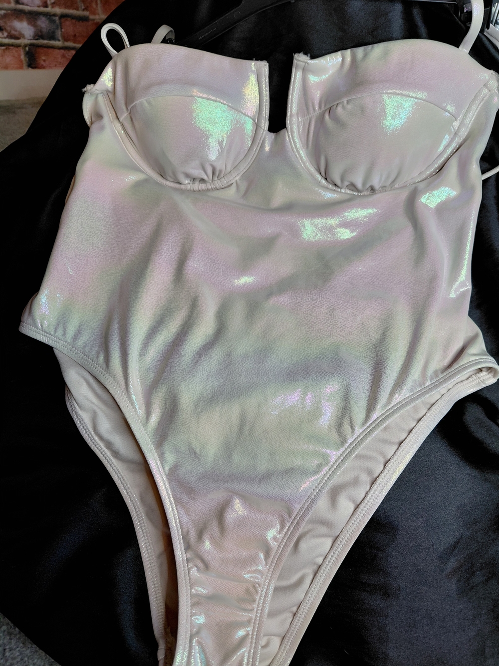 Iridescent Cream One-Piece Stunner